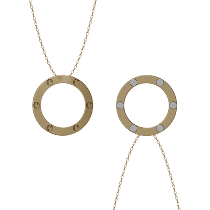 Wisiorek Damski Pozłacany Calmi z 6 Magnesami - Eleganckie Wsparcie Zdrowia 0